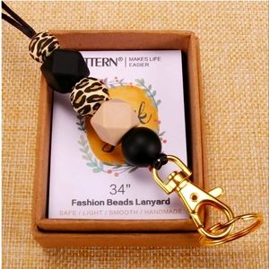 Cordon de insignia llavero de silicona soporte para identificacion color oro 1